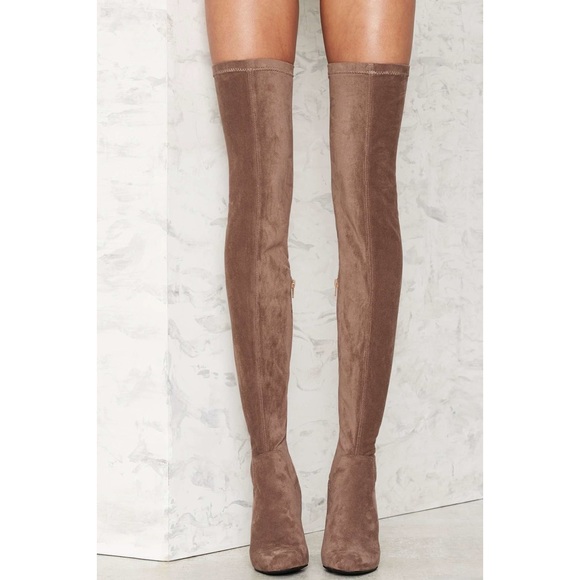 Jeffrey Campbell perouze taupe over the knee boot8 - Picture 5 of 7